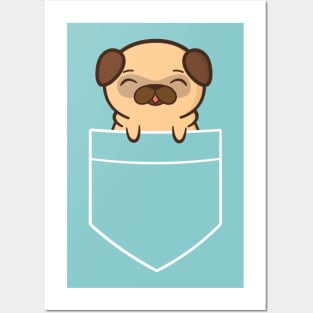 Cute and Kawaii Adorable Pug Posters and Art